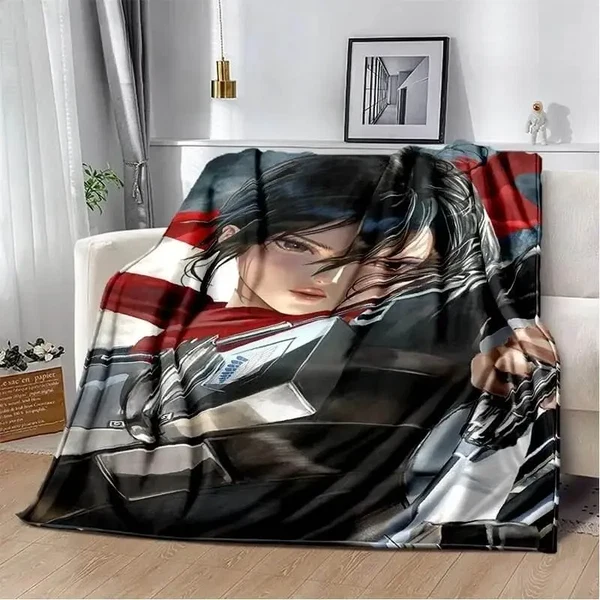Artisan Attack On Titan Mikasa Throw Blanket Next-Generation