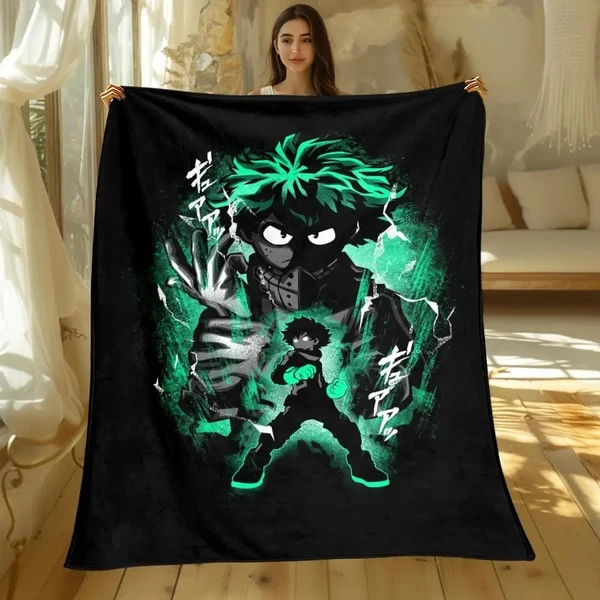 User-Friendly My Hero Academia Deku Throw Blanket Secure