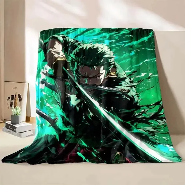Top-Quality Anime One Piece Roronoa Zoro Throw Blanket Excellent