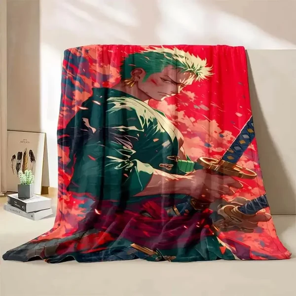 First-Class 3D Anime One Piece Zoro Throw Blanket Comfortable