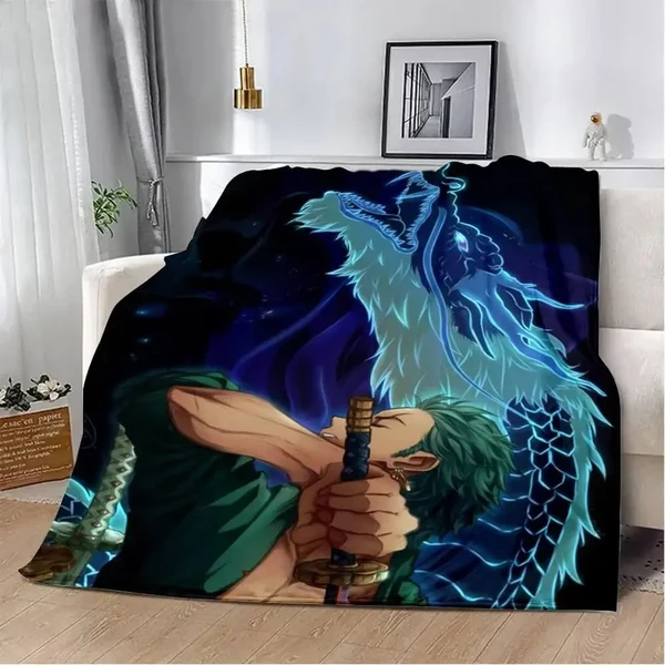 Luxury One Piece Zoro 3D Anime Throw Blanket Durable