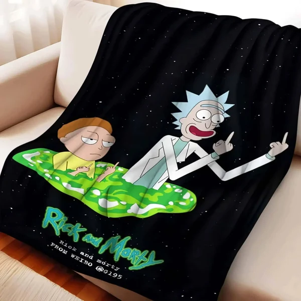 Premium Material Rick and Morty Throw Blanket Outstanding