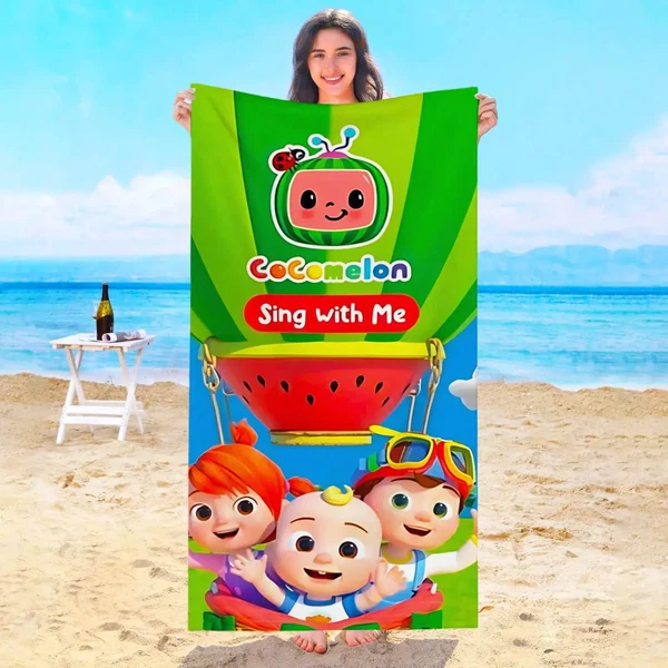 Powerful CoComelon Cartoon Beach Towel Safe