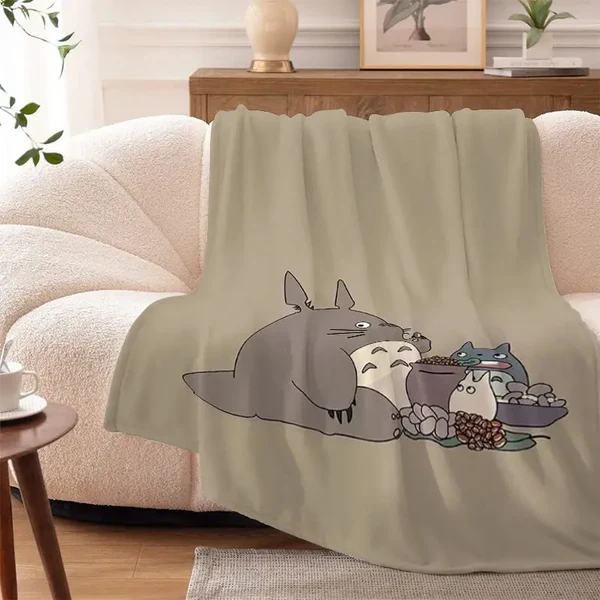 Secure My Neighbor Totoro 3D Anime Throw Blanket Consistent