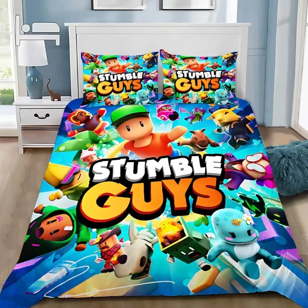 Outstanding 3D Stumble Guys Quilt Cover Safe