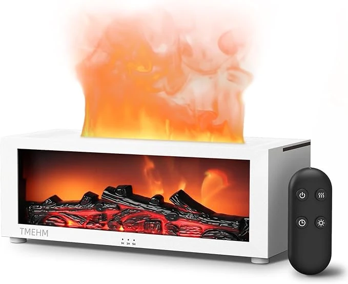 Innovative TMEHM Fireplace Flame Air Diffuser Humidifier 7 Colors Aromatherapy Essential Elegant