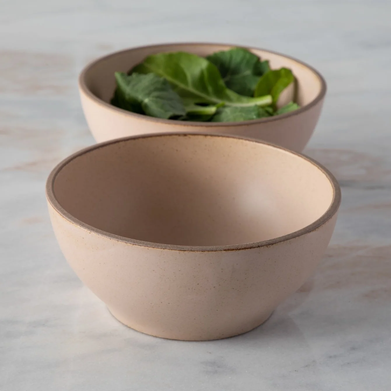 Fine Large Nori Bowl Pink Set of 2 Pure