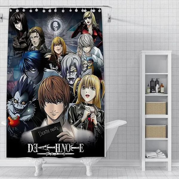 Premium Anime Death Note Shower Curtain Lightweight