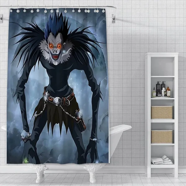 Optimized Death Note Ryuk Anime Shower Curtain Expertly Made