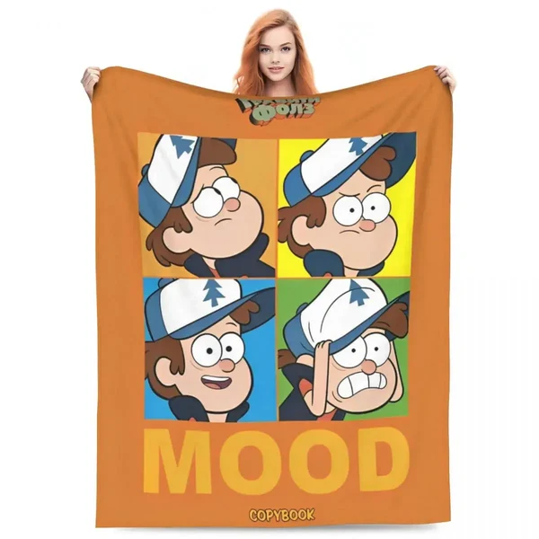 Versatile Gravity Falls 3D Throw Blanket Recyclable