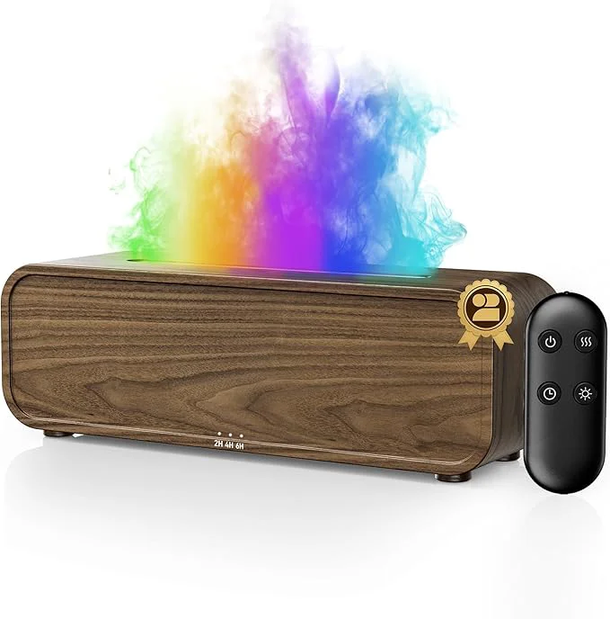 Next-Generation TMEHM Sound Reactive Flame Air Diffuser Humidifier 7 Colors Aromatherapy Contemporary