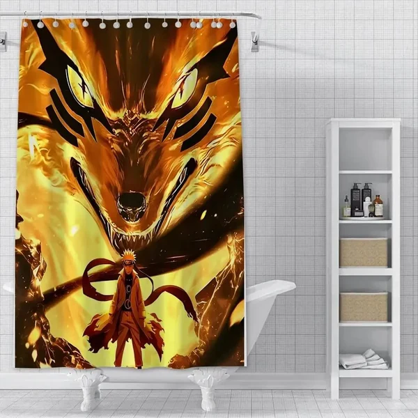 High-Quality Anime Naruto Uzumaki Shower Curtain Smart