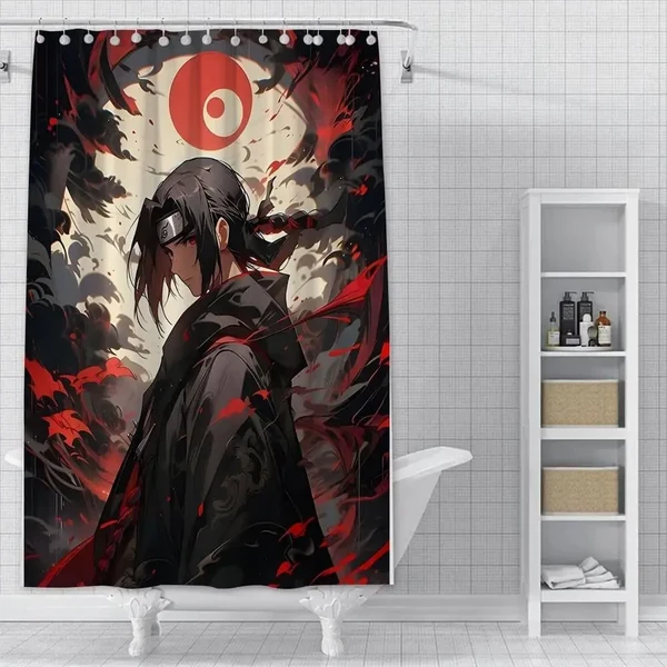 Efficient Itachi Uchiha Anime Shower Curtain Solid