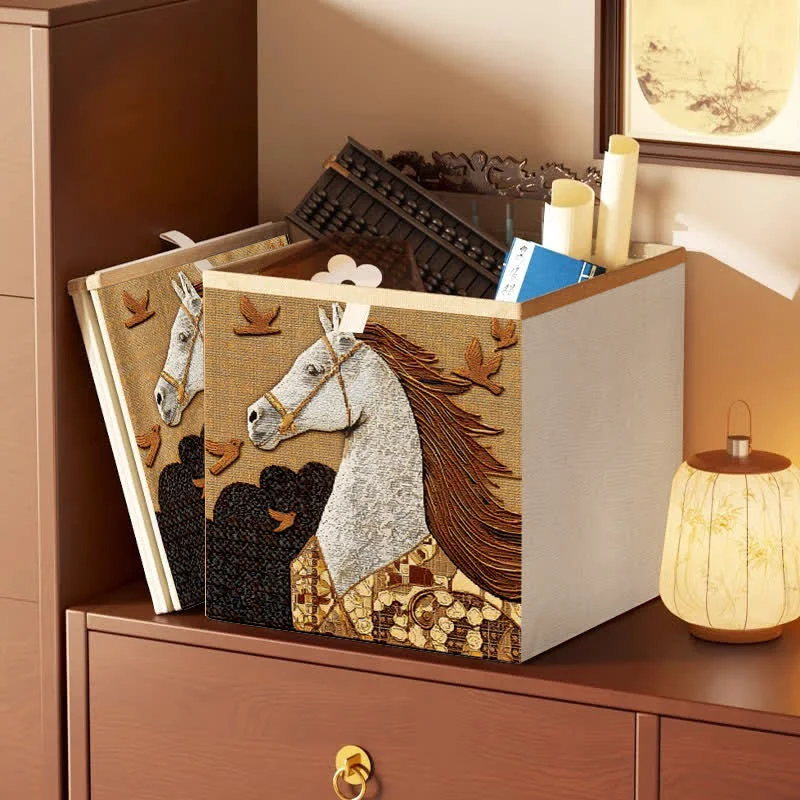 Reliable Ownkoti Vintage Horse Foldable Decorative Storage Bag Outstanding