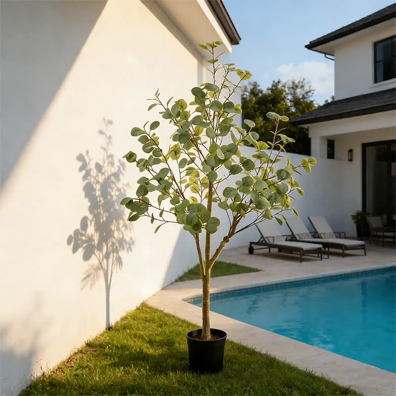 Selected Ownkoti Faux Eucalyptus Tree in Pot with istic Leaves Original
