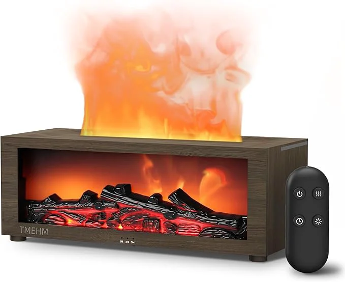 Superior TMEHM Fireplace Flame Air Diffuser Humidifier 7 Colors Aromatherapy Essential Casual