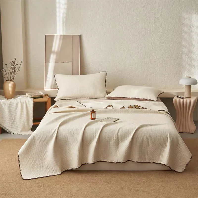 Eco-Friendly Ownkoti Textured Waffle Cotton Linen Quilt Healthy