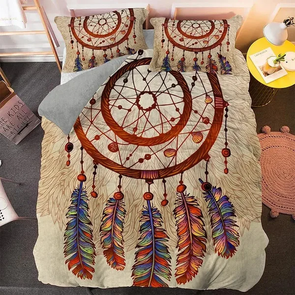 User-Friendly Boho Feathers Dream Catcher Doona Cover Top-Quality