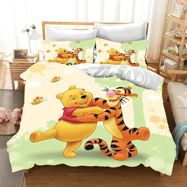 Carefully Designed Winnie the Pooh Cartoon Doona Cover Innovative