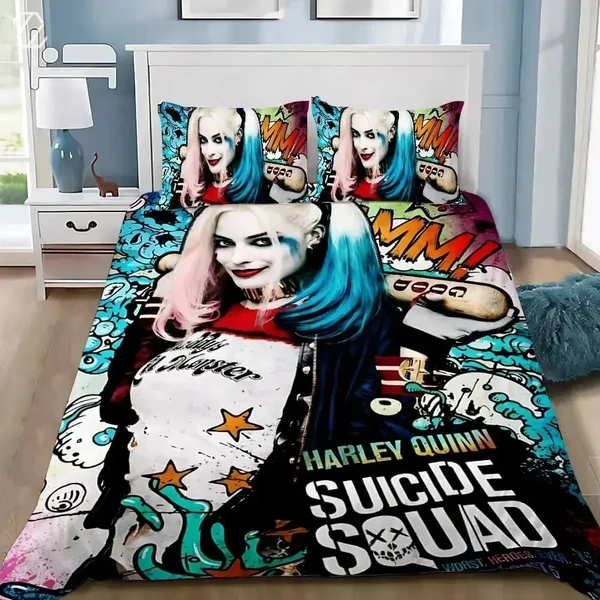 Artisan Harley Quinn Joker Quilt Cover Genuine