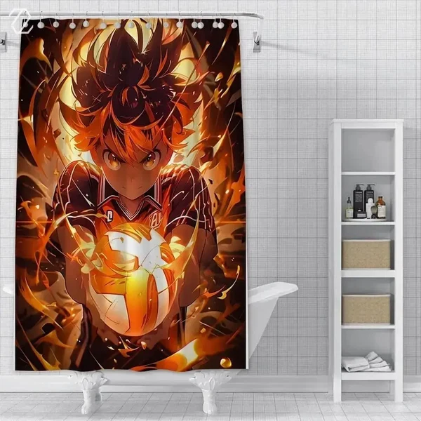 Powerful Shoyo Hinata Anime Shower Curtain Excellent