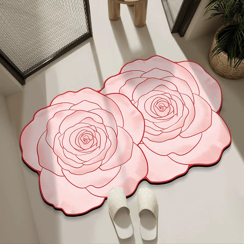 Original Design Ownkoti Rose Inspired Diatom Mud Bath Mat Verified