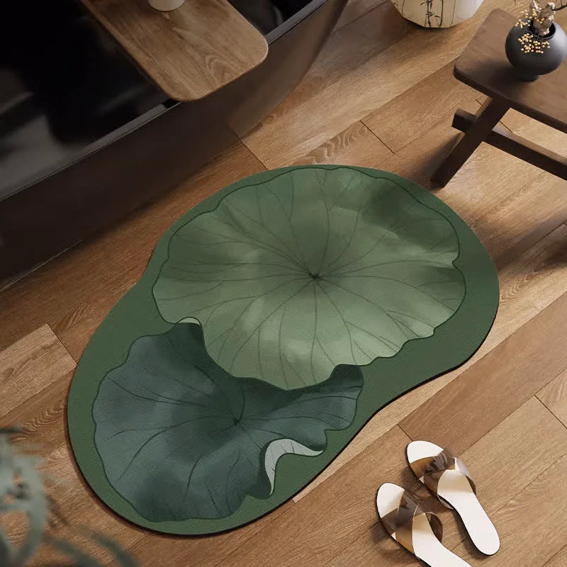 Proven Ownkoti Lotus Leaf Inspired Diatom Mud Bath Mat Green