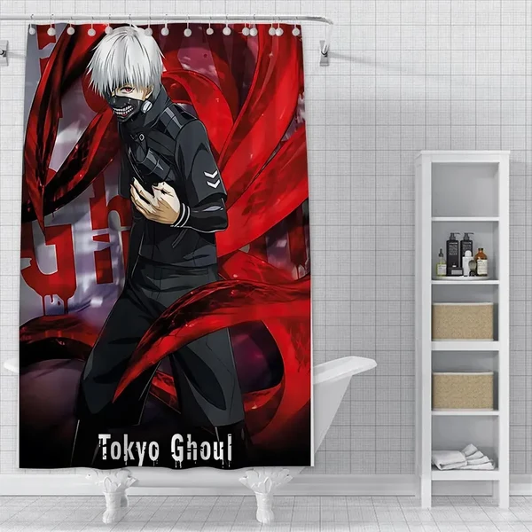 Relaxed Tokyo Ghoul Colorful Bath Curtains Powerful