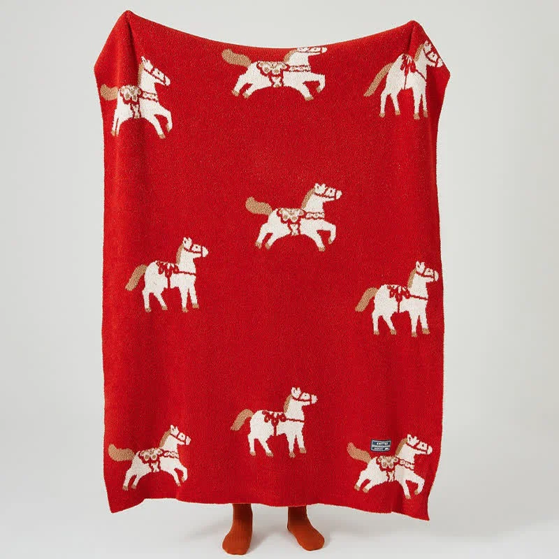 Crafted Ownkoti Year of the Horse Fleece Throw Blanket Original