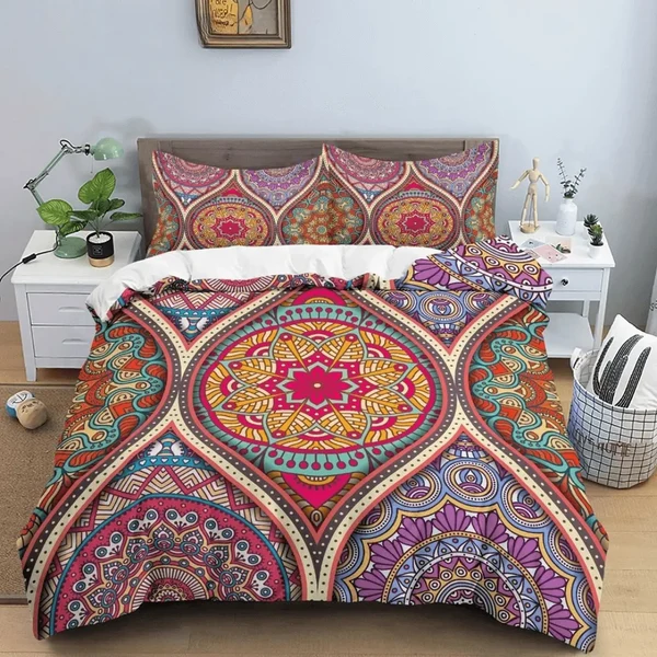 Solid 3D Bohemia Mandala Floral Doona Cover High-Grade