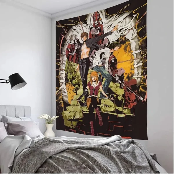 Expertly Made Death Note Anime Wall Tapestry High-End