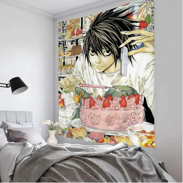 Contemporary L Lawliet Wall Tapestry Unique
