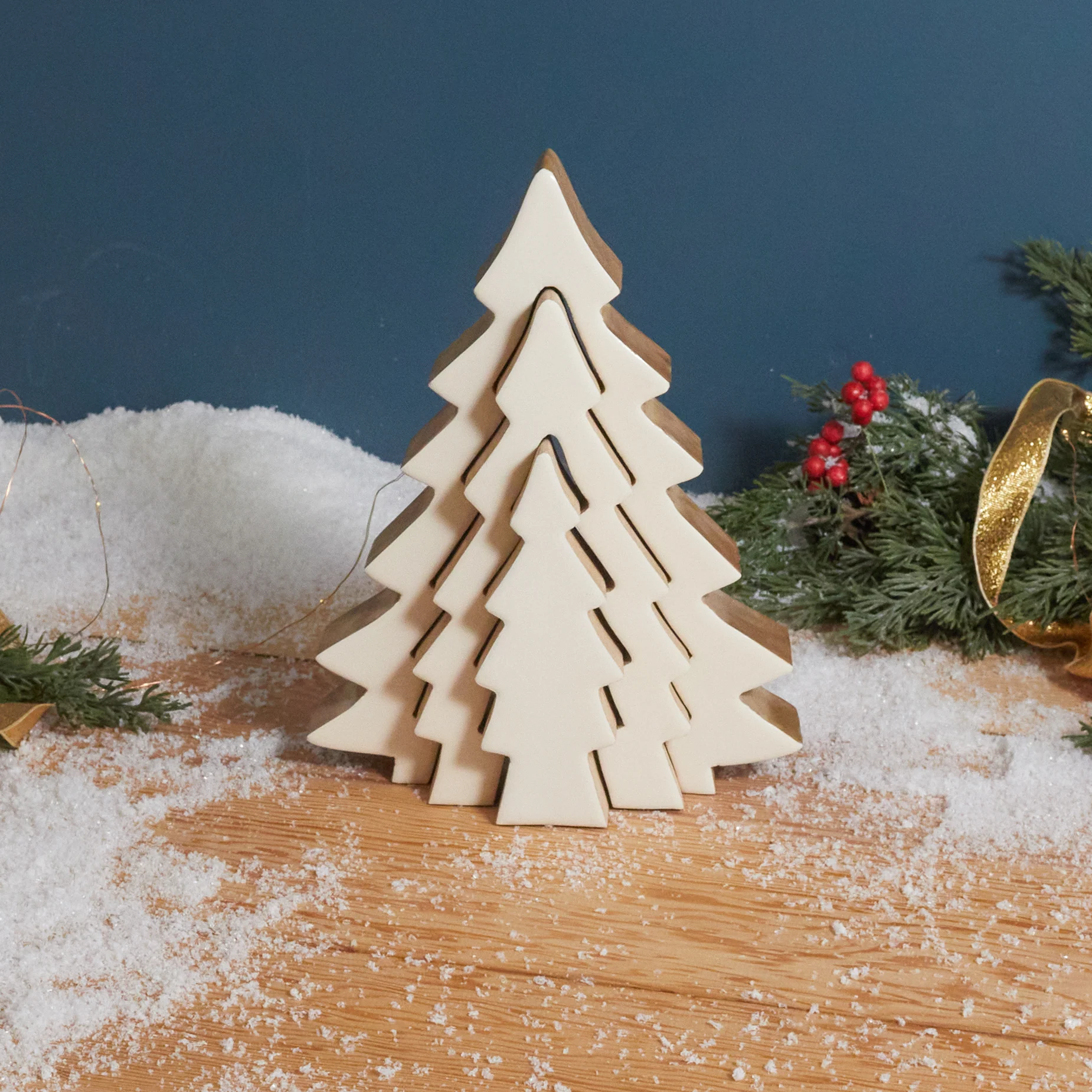 User-Friendly Mango Wood amp Enamel Pop-Out Tree Verified