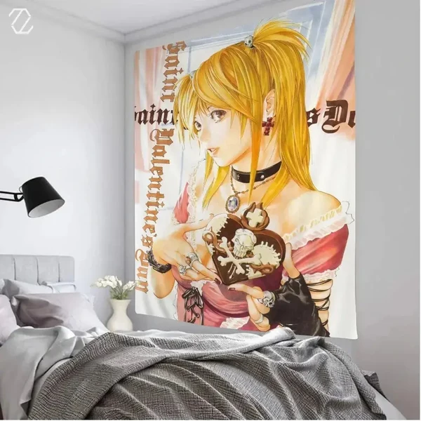 Elegant Misa Amane Death Note Tapestry Detailed