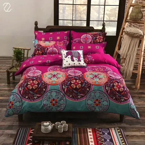 Fast 3D Bohemian Style Doona Cover Convenient