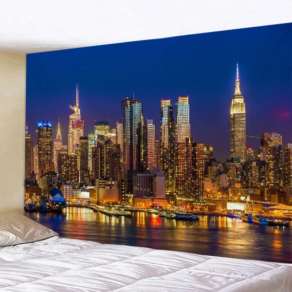 Sophisticated New York City Tapestry Solid