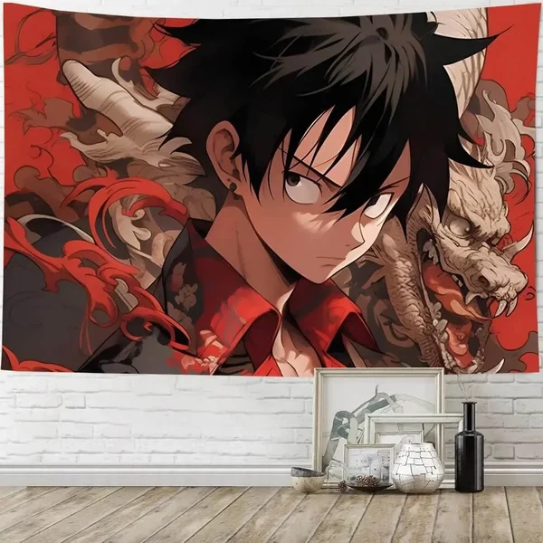 High-Grade Anime One Piece Luffy Tapestry Convenient