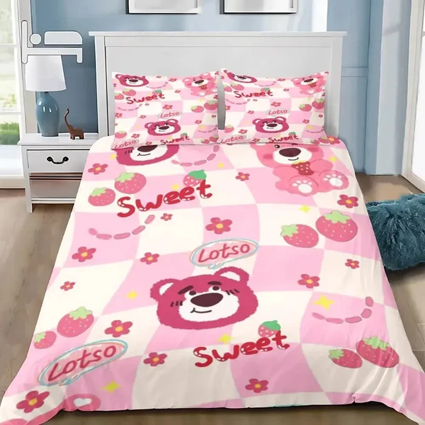 Relaxed Starwberry Bear Quilt Cover Long-Lasting