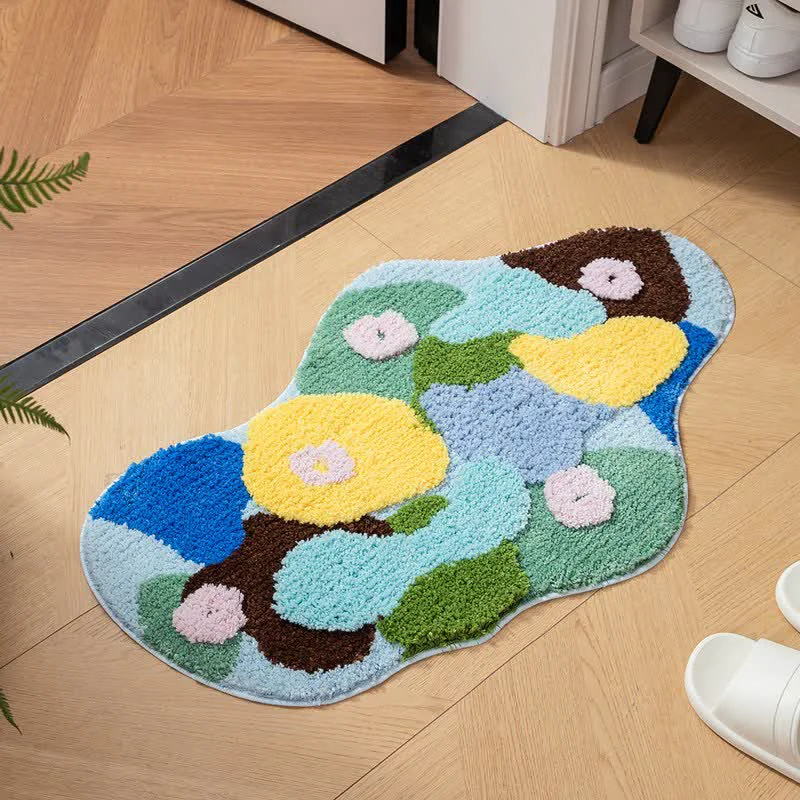 Enhanced Ownkoti Artistic Abstract Decorative Bath Rug Artisan