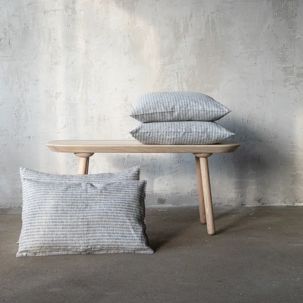 Pure Brittany Lumbar Pillow Indigo and Natural Fine Crafted
