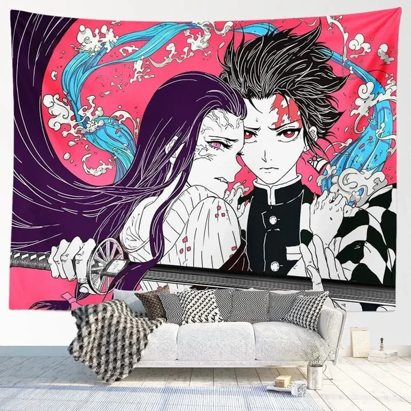 Genuine Tanjiro amp Nezuko Fabric Poster Stylish