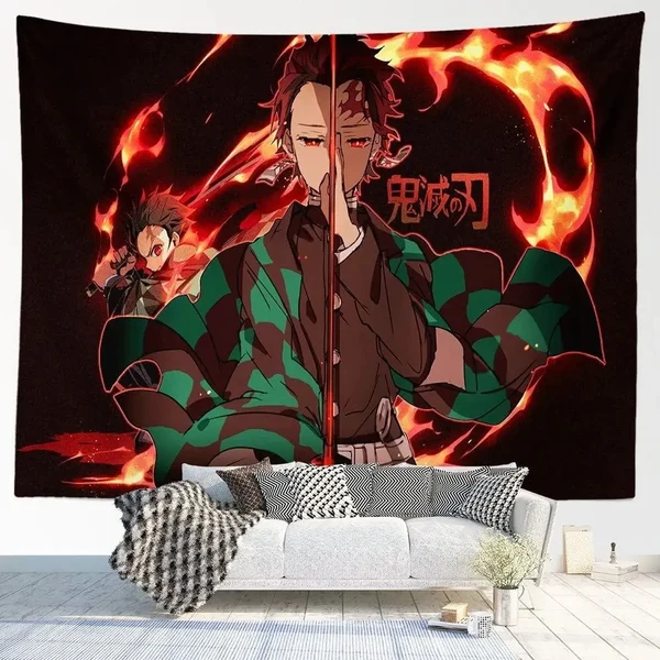 Fast Tanjiro Kamado Wall Art Tapestry Casual