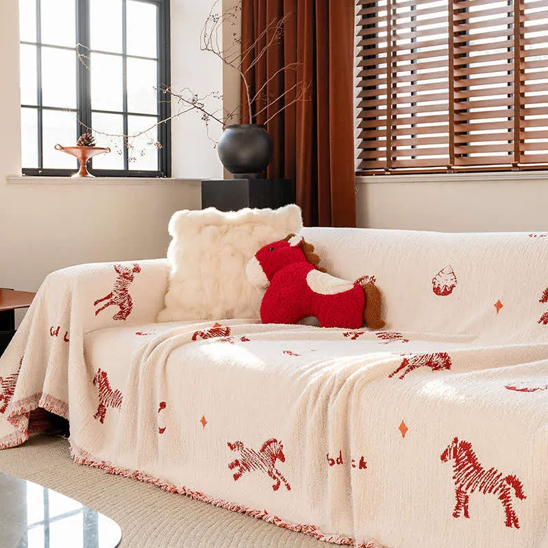 Minimalist Ownkoti New Year Lucky Horse Sofa Protector Responsible