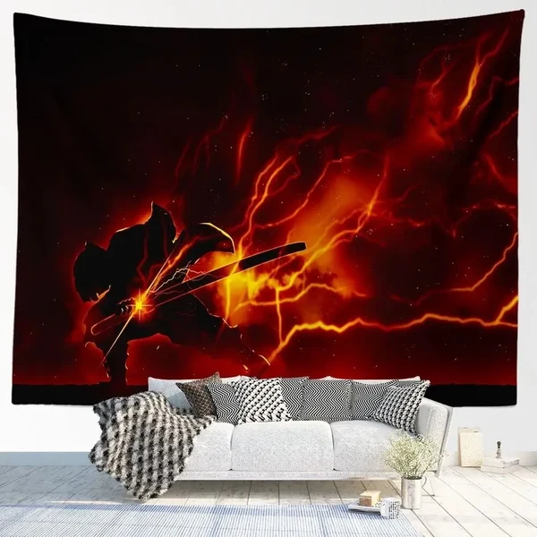 Dependable Zenitsu Agatsuma Wall Tapestry Lightweight