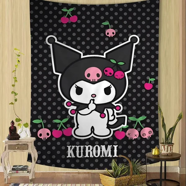 Original Design Kuromi Cartoon Tapestry Refined
