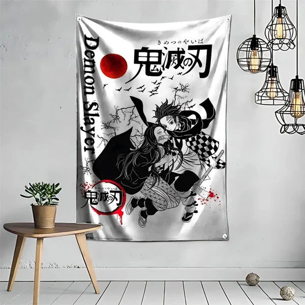 Durable Demon Slayer Nezuko amp Tanjiro Wall Tapestry Original