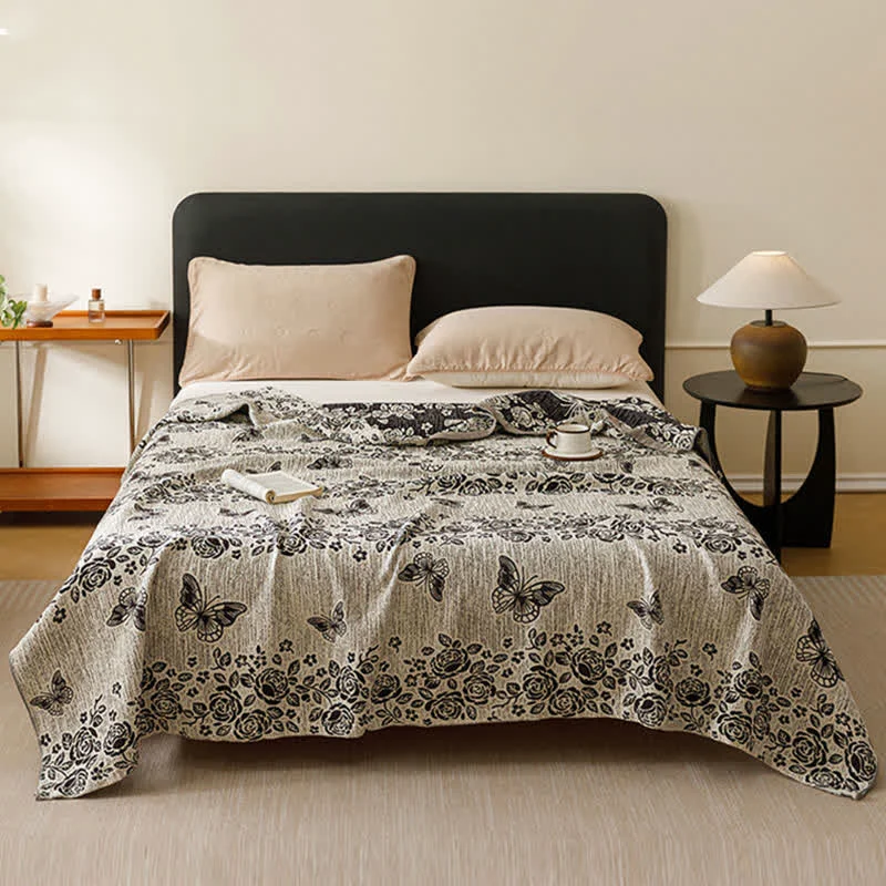 Versatile Ownkoti Cottage Floral Butterfly Pure Cotton Quilt Contemporary