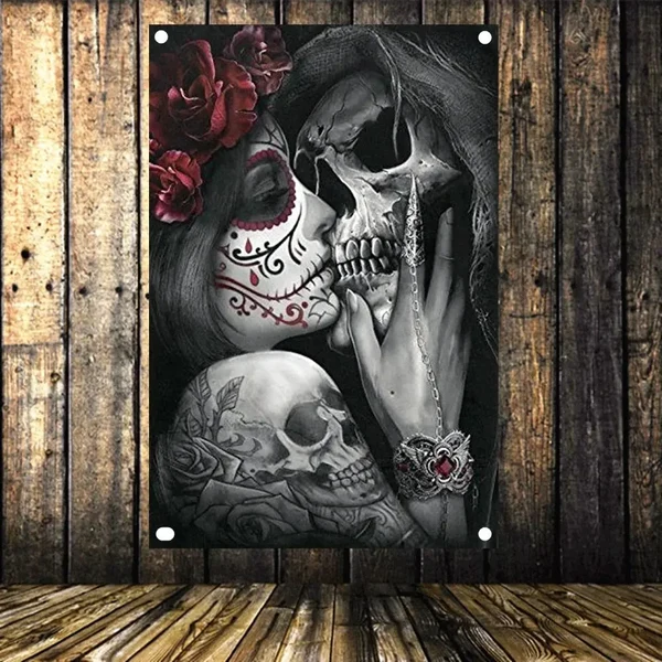 Soft Skull Decorative Wall Panel Tapestry Carefully Designed