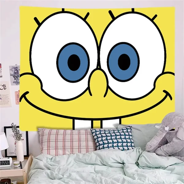 Enhanced Spongebob Squarepants Wall Tapestry Lightweight