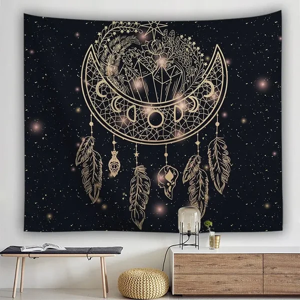 Flexible Bohemian Dream Catcher Tapestry Curtain Premium Material